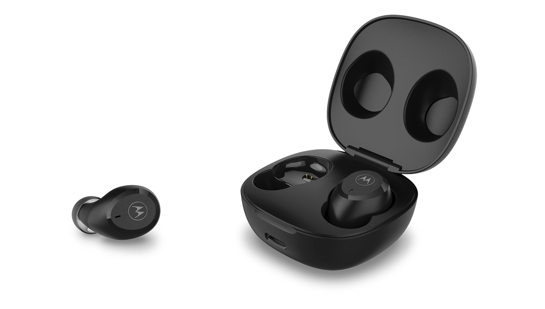 True wireless MOTO Earbuds Charge with charging case - Product image