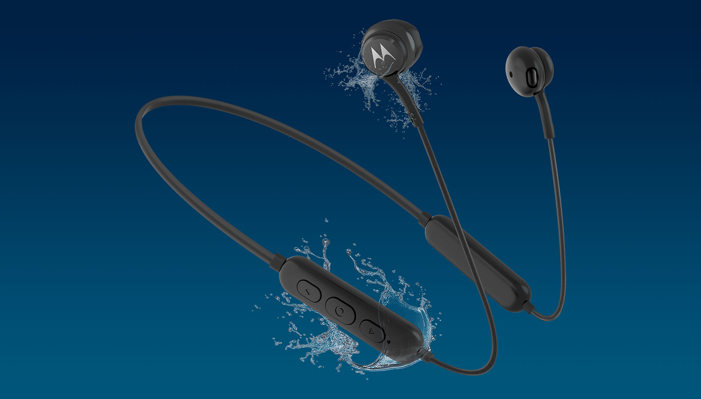 MOTO SP110 Sport wireless headphones with IPX5 water resistant